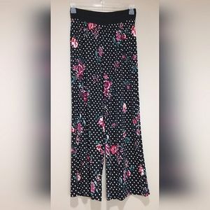 Robert Louis palazzo style pants lace waist Sz L